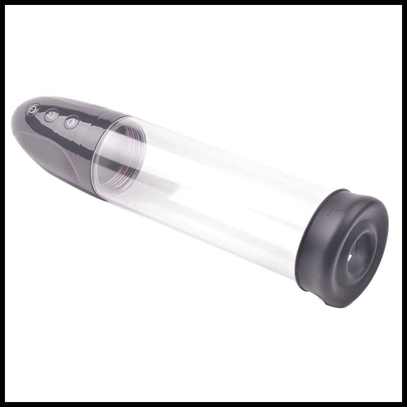 Premium Rechargeable Suction Penis Pump with Sleeve and Donut - Black