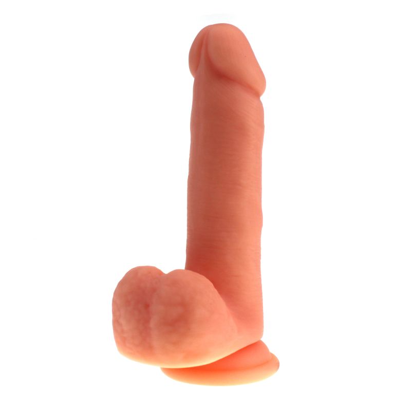 Thick Realistic Cock w Balls Flesh - Flesh