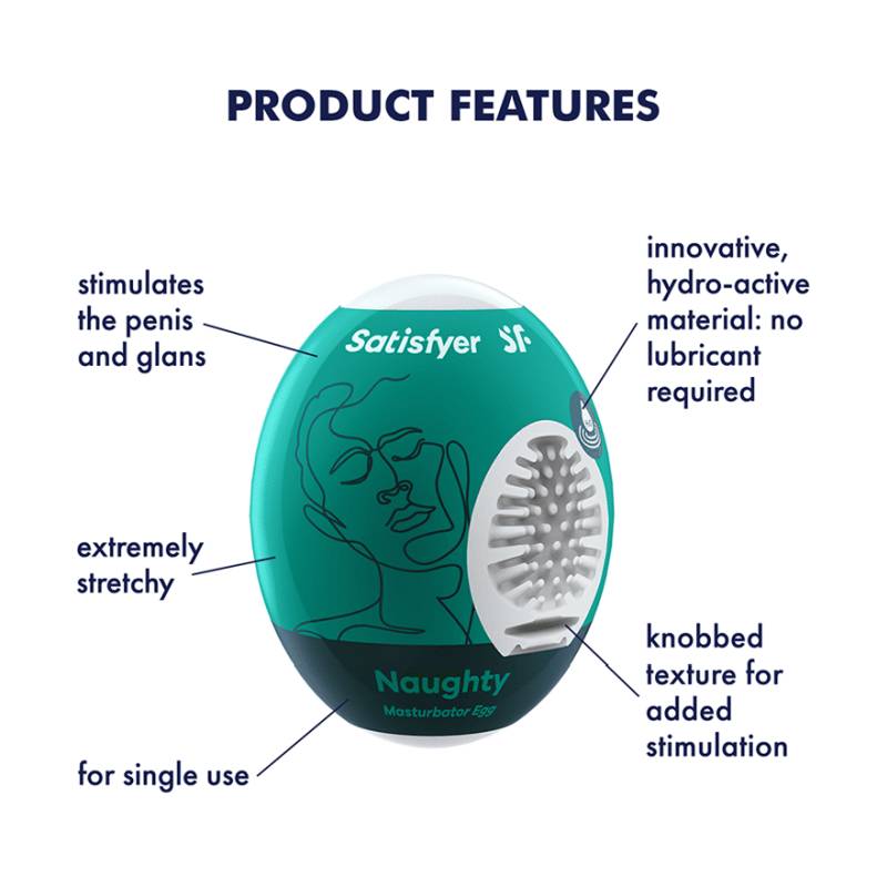 Satisfyer Masturbator Egg Naughty - Green