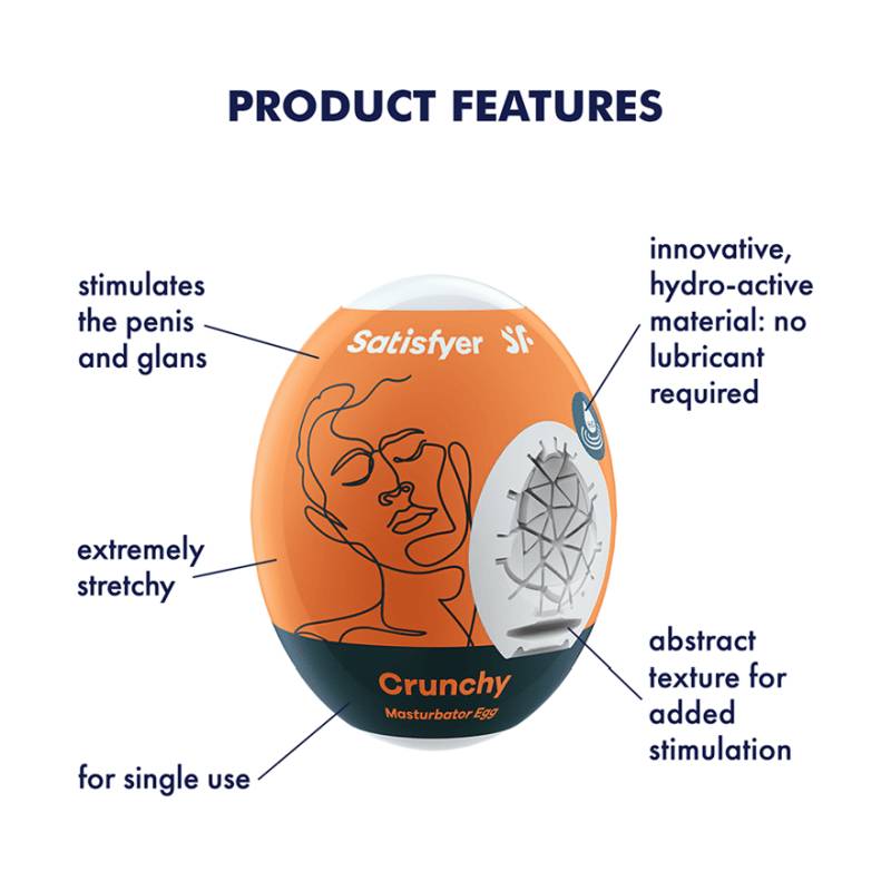 Satisfyer Masturbator Egg Crunchy - Orange