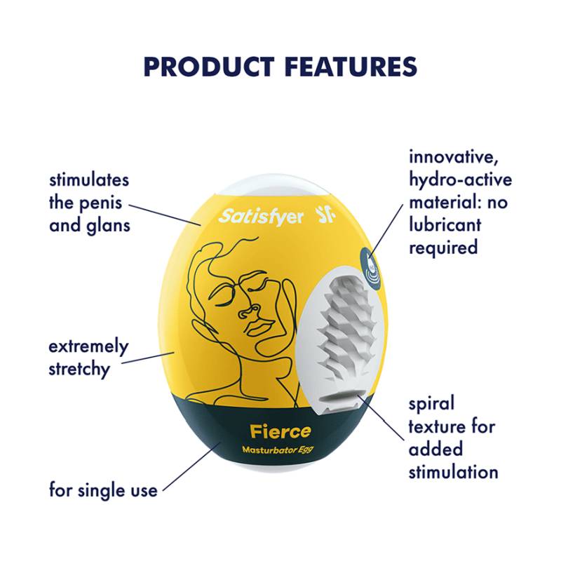 Satisfyer Masturbator Egg Fierce - Yellow