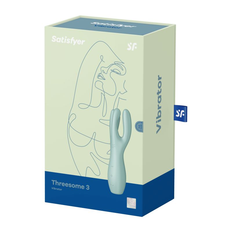 Satisfyer Threesome 3 Layon Vibrator Mint - Green