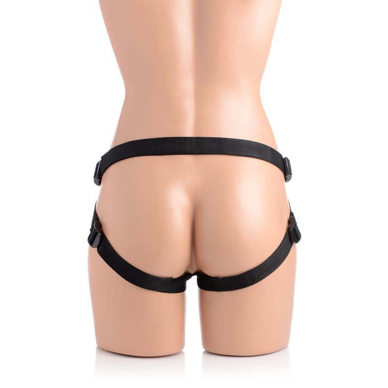 Brazen 8" Silicone Dildo w Harness Flesh - Flesh