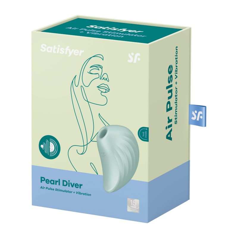 Satisfyer Pearl Diver Air Pulse Simulator Mint - Green