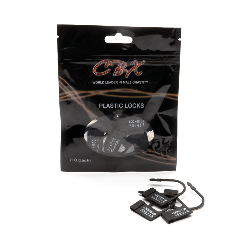 Cockcage Plastic Locks 10pc - Black