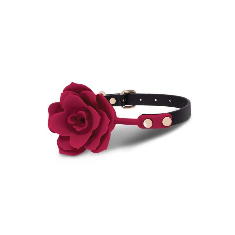 Secret Kisses Rosegasm Bloom Silicone Gag - Burgundy