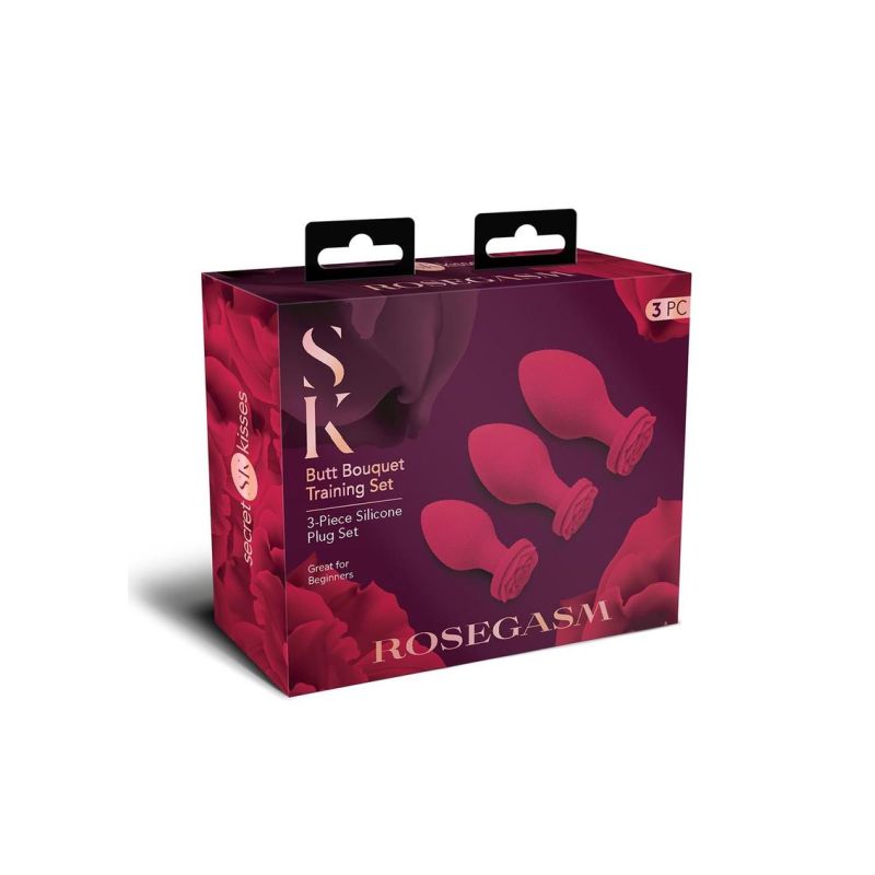 Secret Kisses Rosegasm Butt Bouquet Training Set - Burgundy