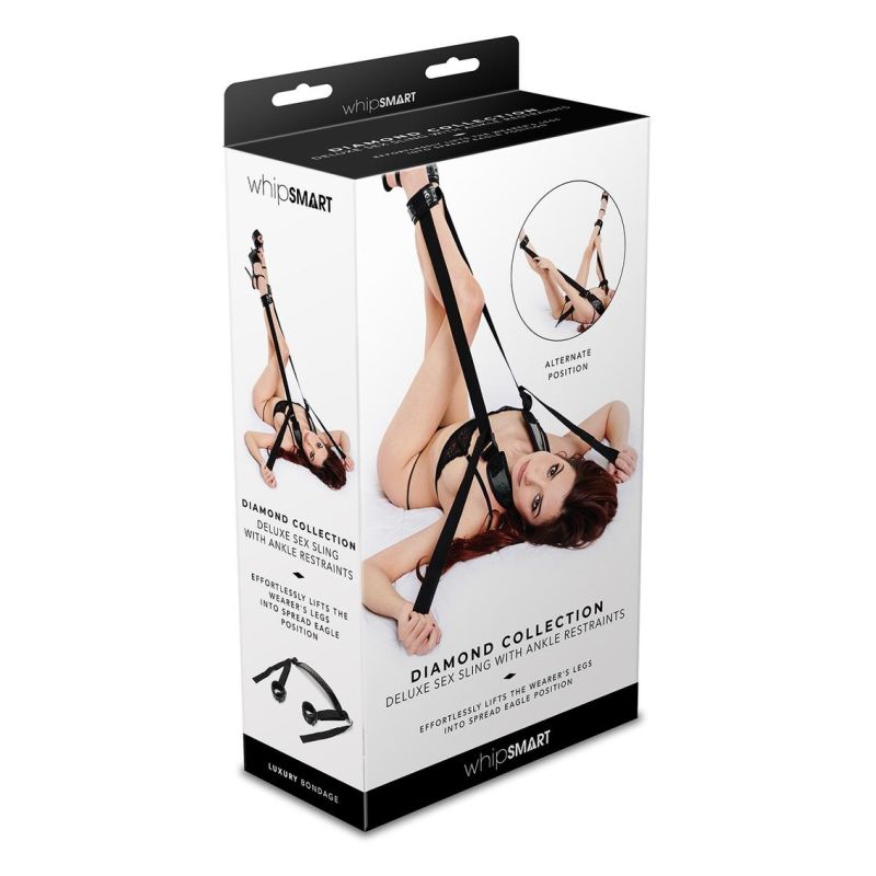 Whip Smart Diamond Deluxe Sex Swing w Ankle Restraints