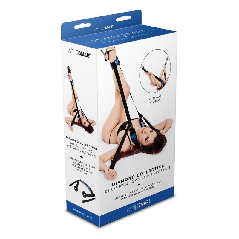 Whip Smart Diamond Deluxe Sex Swing w Ankle Restraints