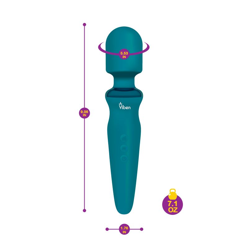 Viben Fierce Rechargeable Wand Massager Ocean - Aqua