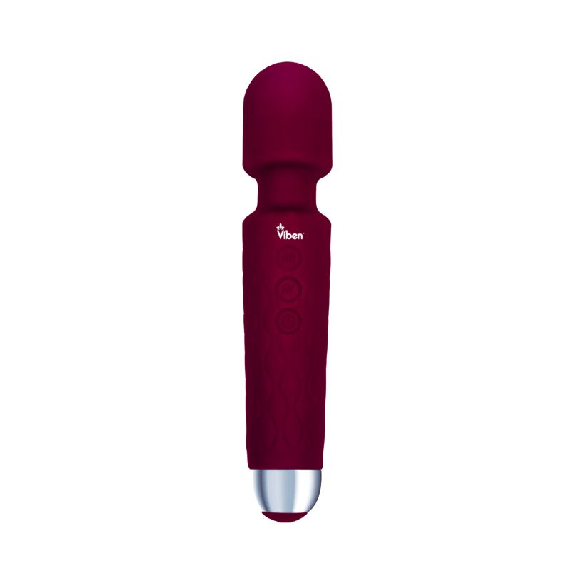Viben Tempest Rechargeable Wand Massager Ruby - Burgundy