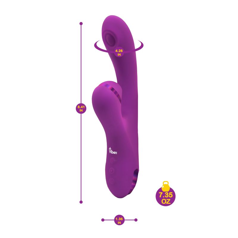 Viben Dazzle Rechargeable Thumping Rabbit Berry - Purple