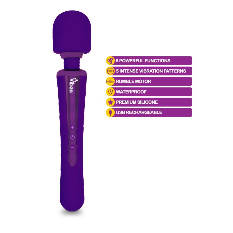 Viben Obsession Rechargeable Wand Massager Violet - Violet
