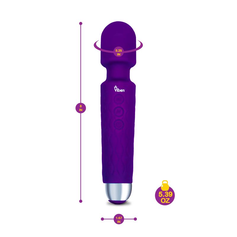 Viben Tempest Travel Wand Massager Violet - Violet