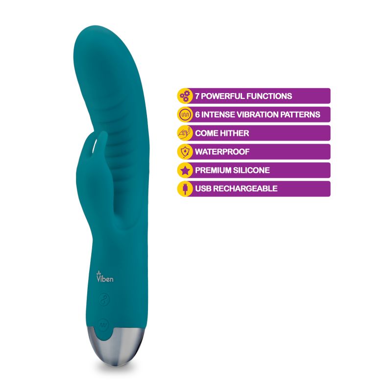 Viben Alluring Come Hither Rabbit Vibe Ocean - Aqua
