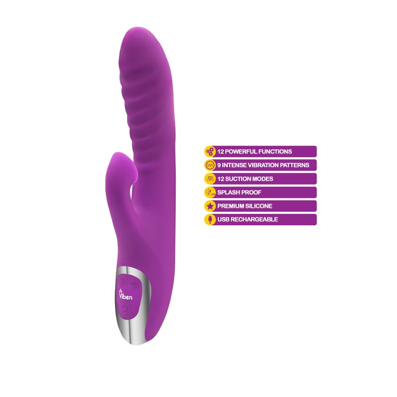 Viben Frenzy Suction Rabbit Vibe Berry - Purple