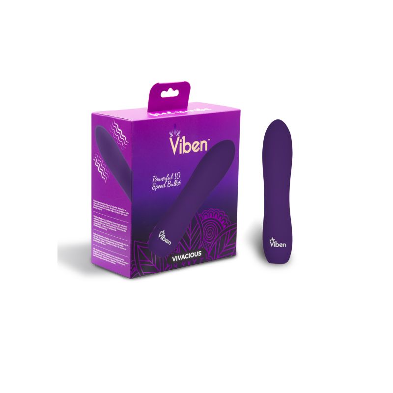 Viben Vivacious Rumble Motor Rechargeable Bullet Violet - Violet