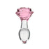 Pillow Talk Rosy Luxurious Glass Anal Plug w Clear Gem