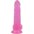 Jelly Studs 8in Crystal Dildo Large Pink