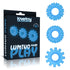 Lumino Play Penis Rings 3 Pc - Blue