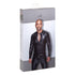 Power Wetlook Mens Jacket w Pleated PVC Epaulets - Black