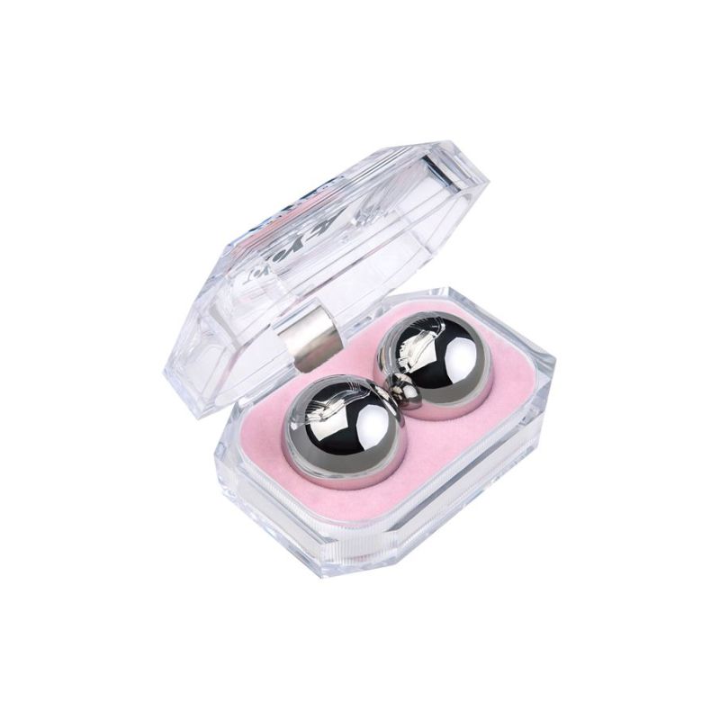 Silver Metal 2 Pc Vaginal Balls 3cm - Silver