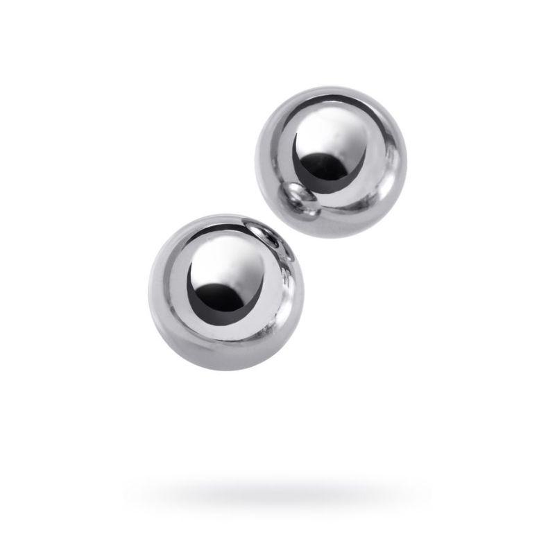Silver Metal 2 Pc Vaginal Balls 25mm - Silver