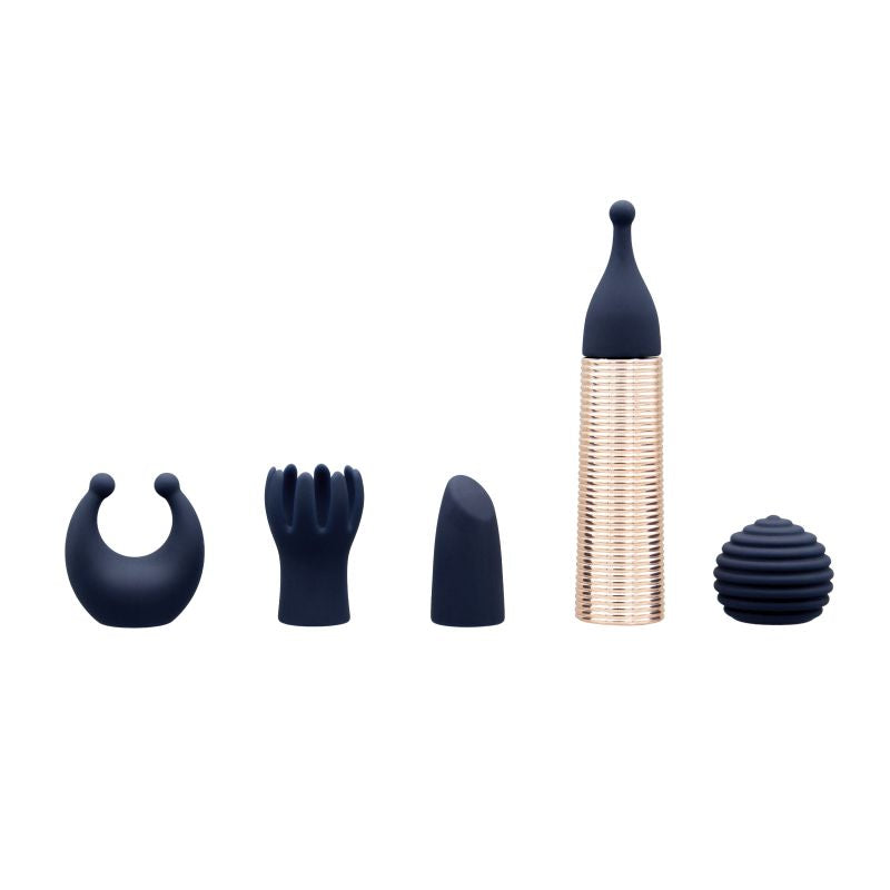 Pillow Talk Secrets Desires 6 Pc Massager Set - Blue