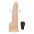 Rotating 8in Vibrating Dildo w Remote Vanilla - Vanilla