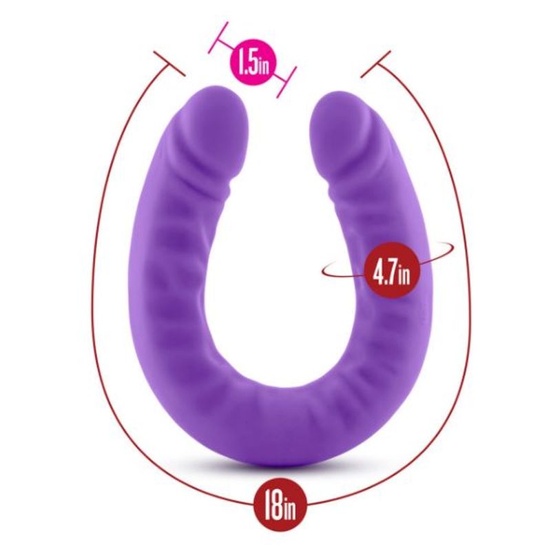 Ruse Silicone Slim 18in Purple Double Dong 