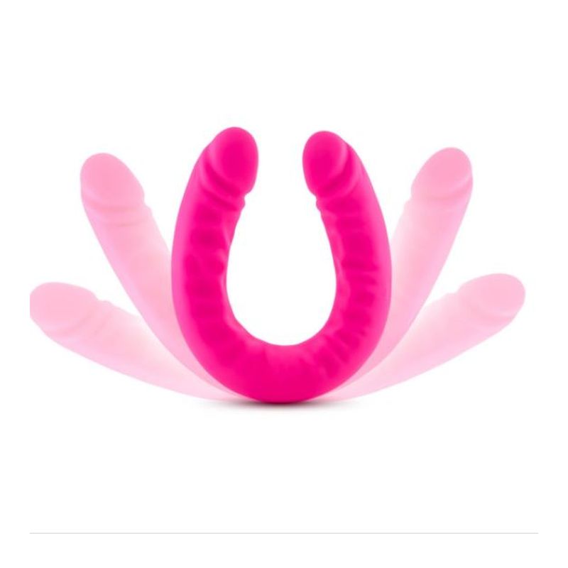 Ruse Silicone Slim 18in Hot Pink Double Dong 