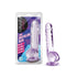 Naturally Yours 8" Crystaline Dildo Amethyst - Purple