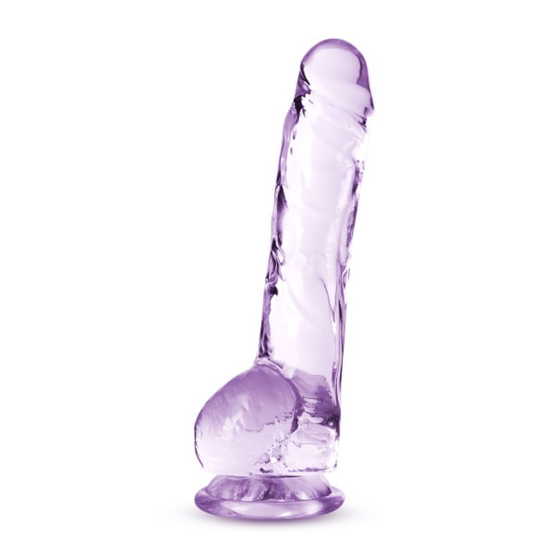 Naturally Yours 8" Crystaline Dildo Amethyst - Purple