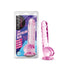 Naturally Yours 8" Crystaline Dildo Rose - Pink