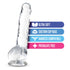 Naturally Yours 8" Crystaline Dildo Diamond - Clear
