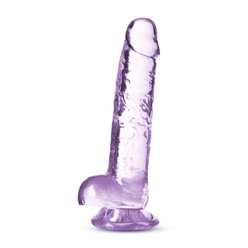 Naturally Yours 7" Crystaline Dildo Amethyst - Purple