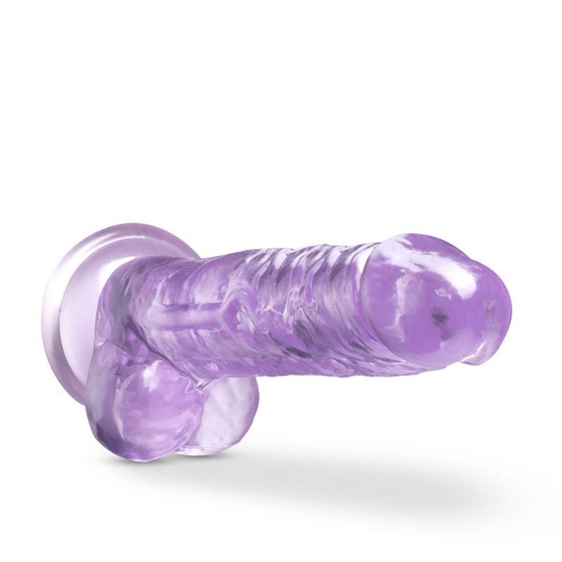 Naturally Yours 7" Crystaline Dildo Amethyst - Purple