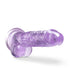 Naturally Yours 7" Crystaline Dildo Amethyst - Purple
