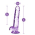 Naturally Yours 7" Crystaline Dildo Amethyst - Purple