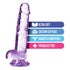 Naturally Yours 7" Crystaline Dildo Amethyst - Purple