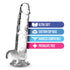 Naturally Yours 7" Crystaline Dildo Diamond - Clear