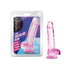 Naturally Yours 6" Crystaline Dildo Rose - Pink