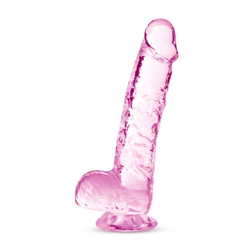 Naturally Yours 6" Crystaline Dildo Rose - Pink