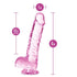 Naturally Yours 6" Crystaline Dildo Rose - Pink