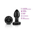Cheeky Charms Gunmetal Rechargeable Vibrating Metal Butt Plug w Remote Small - Gun Metal