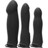 Be Ready 4 Pc Hollow Silicone Strap-On Set  - Black