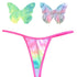 Rainbow Sherbet Tie Die Butterfly Pastie and Panty Set - Mixed