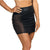 Stretch Wetlook Mesh Panel Skirt