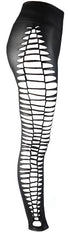 Stretch Wetlook Cut Out Leggings
