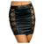 Stretch Wetlook Mesh Criss Cross Skirt